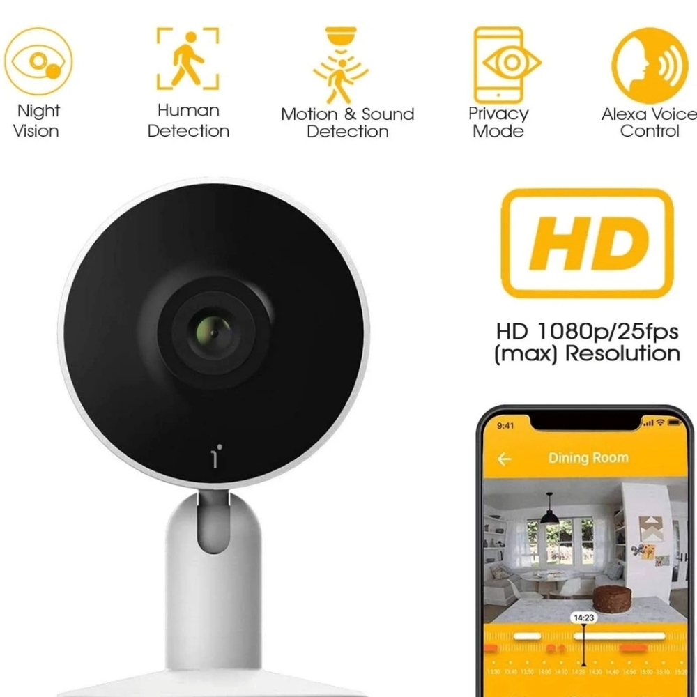 ARENTI IN1 Wireless Indoor Security Camera - 1080p, Night Vision